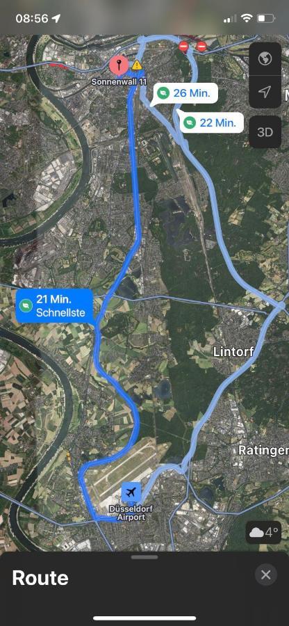 *City, Naehe Hbf, Kingsizebetten, Fitnessecke* 뒤스부르크 외부 사진