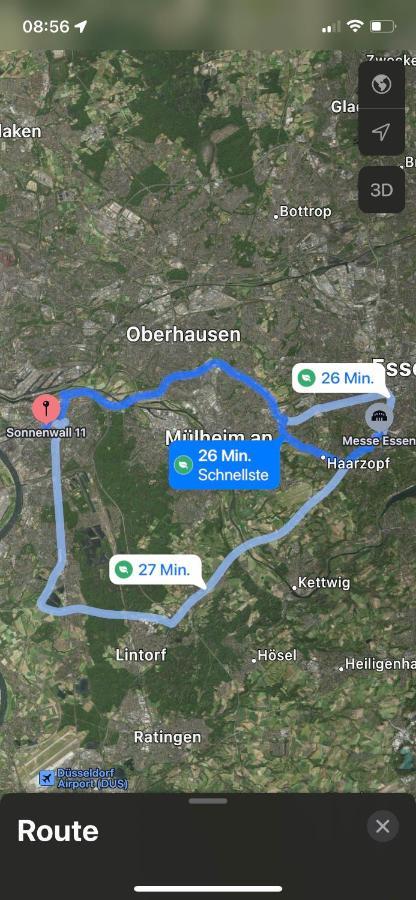 *City, Naehe Hbf, Kingsizebetten, Fitnessecke* 뒤스부르크 외부 사진
